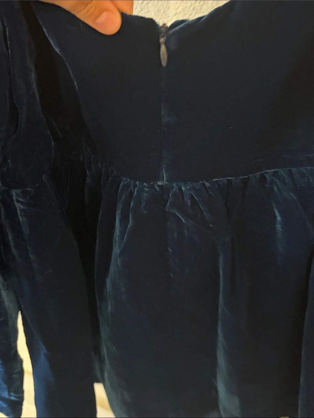 Tuckernuck Hyacinth House Sapphire Velvet Sweetheart Sue Blouse Top Sz S
